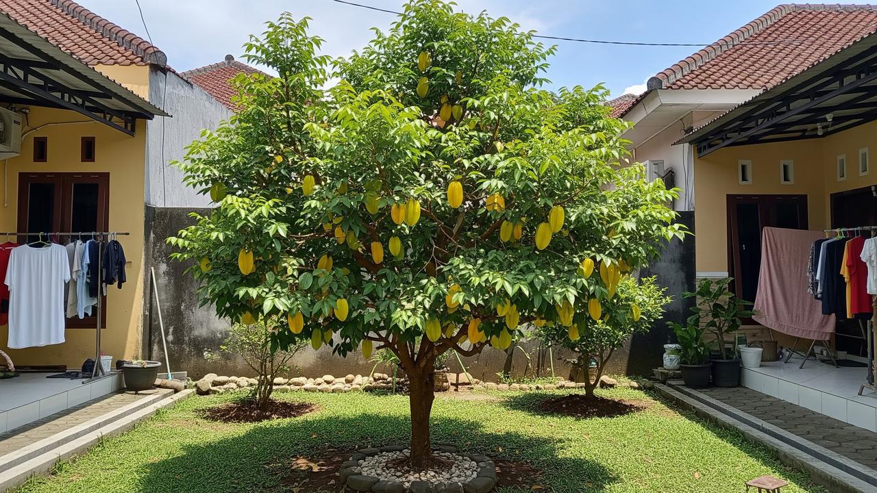 Pohon Buah yang Tidak Membuat Tetangga Khawatir karena Akarnya Terkendali