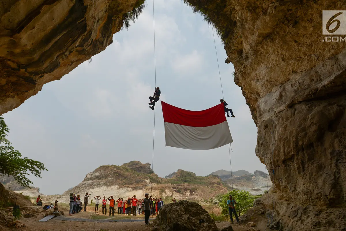 Melihat Upacara HUT ke-74 RI Lokasi Bekas Tambang Tebing Arpam