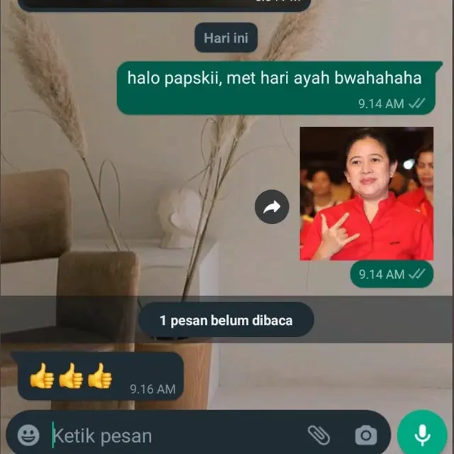 6 Chat Balasan Ayah dapat Ucapan 'Selamat Hari Ayah' Ini Bikin Senyum Tipis