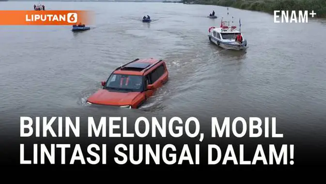 Teknologi Gila! Mobil Sukses Menyebrangi Sungai Deras Tanpa Tenggelam