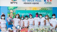 Tim CoinEx Charity sambangi anak-anak sakit di rumah sakit Universitario Antonio Patricio de Alcalá (HUAPA) di Cumaná, Venezuela.