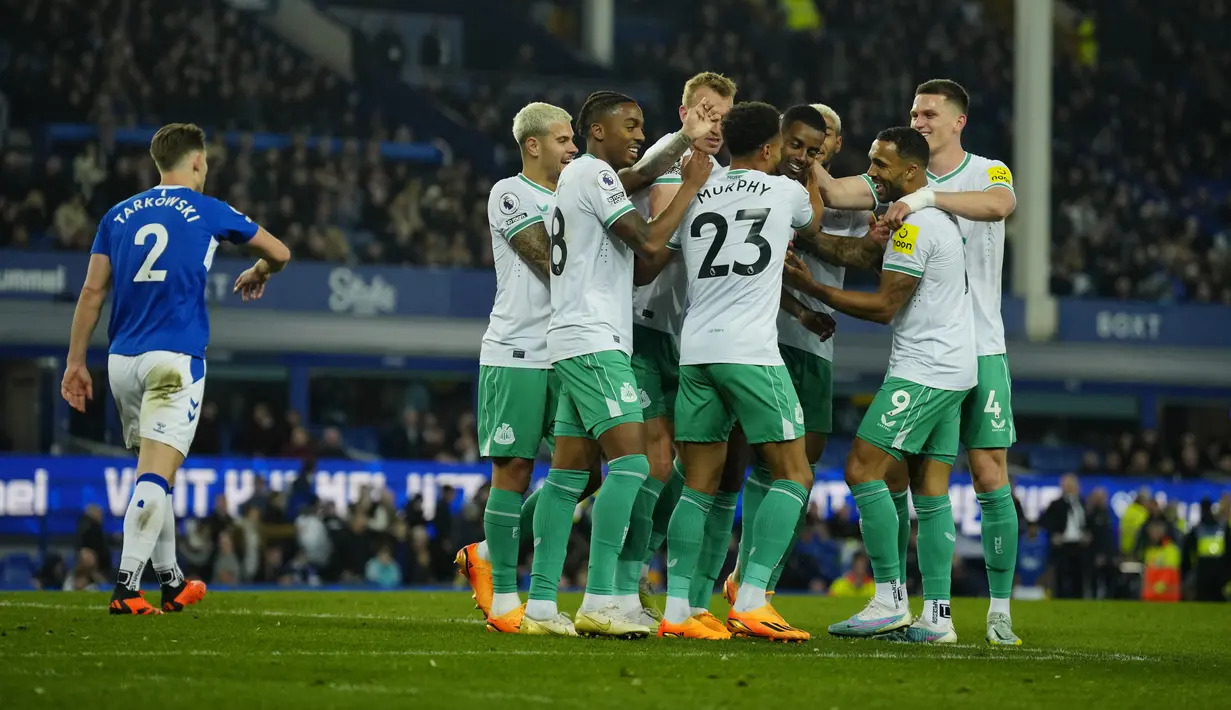 <p>Gol-gol Newcastle United dicetak oleh Callum Wilson (28'&amp;75'), Joelinton (72') dan J. Murphy (81'). (AP Photo/Jon Super)</p>