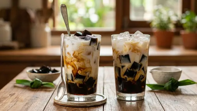 Resep Cincau Gula Merah (Foto: Gemini AI)