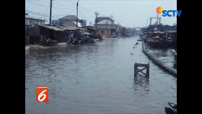Banjir Rob Terjang Pelabuhan Tanjung Mas Semarang News Liputan6 Com