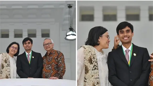 Anak nomor dua Sri Mulyani, Adwin Haryo Indrawan telah menyelesaikan pendidikan dokter spesialis penyakit dalam. (Dok Instagram @smindrawati)