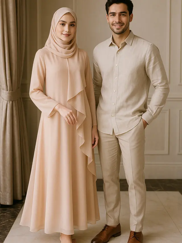 Inspirasi Outfit Kondangan Pria dan Wanita Couple
