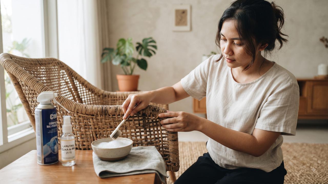 Cara Membersihkan Debu pada Furnitur Rotan, Efektif Hilangkan Kotoran di Celah Anyaman