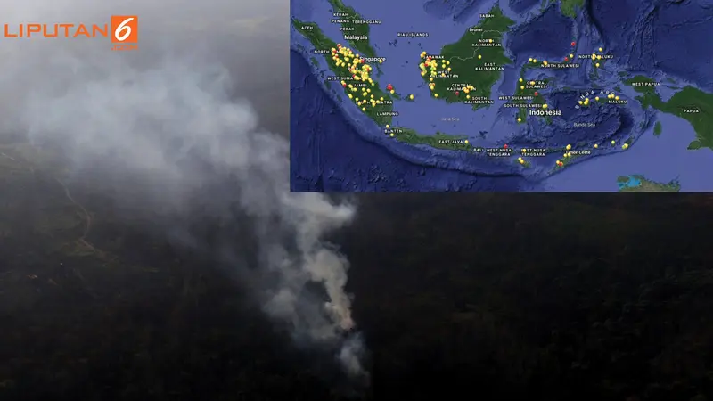 Banner Infografis Karhutla dan Kabut Asap Kepung Indonesia