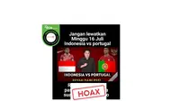 Cek Fakta Timnas Indonesia Vs Portugal pada 16 Juli 2023.