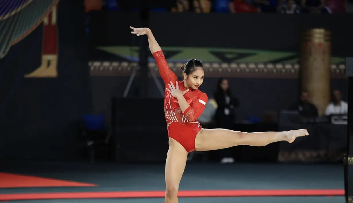 Rifda mencatatkan 9,166 poin dalam pertandingan tersebut. Ia tampil sembari menahan sakitnya cedera di bagian meniskus dan ACL (anterior cruciate ligament) yang dialaminya.  [Foto: Instagram/ rifdairfanaluthfi]