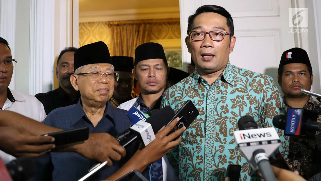 Usai Walikota Solo, Giliran Ridwan Kamil Silaturahim ke Rumah Ma'ruf Amin