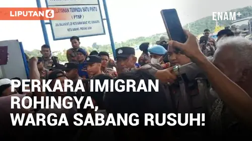 VIDEO: Demo Tolak Imigran Rohingya di Sabang Berakhir Rusuh