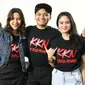 Pemain Film KKN di Desa Penari, Calvin Jeremy, Adinda Thomas dan Tissa Biani (Liputan6.com/Helmi Fithriansyah)