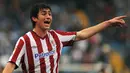 4. Aymeric Laporte, sudah diminati Jose ketika dirinya masih menukangi Real Madrid. Ketertarikan Mou tak lepas dari ketangguhanya mengawal lini belakang serta  dilengkapi postur tubuh tinggi yang ideal bagi seorang bek. (AFP/Jorge Guerrero)