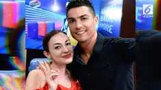Rianti Cartwright saat foto bareng Cristiano Ronaldo dan saat mengelilingi Stadion Santiago Bernabeu.