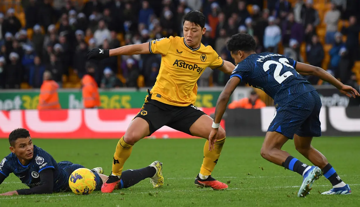 Chelsea gagal memberikan kado Natal indah bagi fans dan bosnya, Todd Boehly. The Blues malah keok 1-2 ketika dijamu Wolverhampton Wanderers pada lanjutan Liga Inggris. (AP Photo/Rui Vieira)