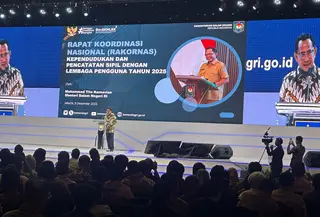 Rapat Koordinasi Nasional Kependudukan dan Pencatatan Sipil dengan Lembaga Pengguna Tahun 2025, yang digelar pada 9-10 Desember.