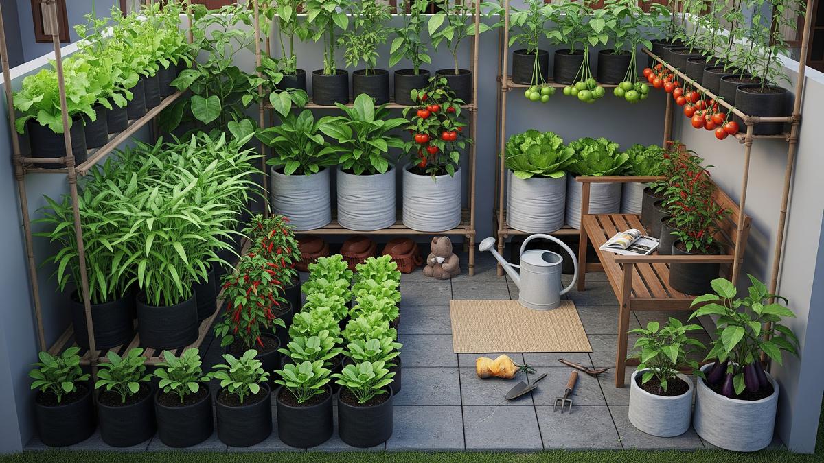 7 Desain Kebun Sayur di Rumah Type 30, Sulap Lahan Sempit jadi Area Produktif