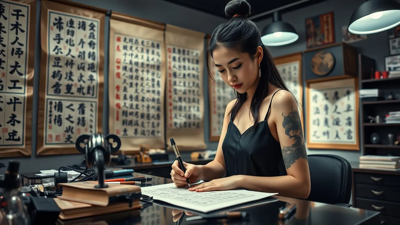 tato tulisan cina dan arti nya