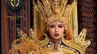 Rancangan desainer Eggie Jasmin keluar sebagai lima teratas kostum nasional dalam ajang Miss Interglobal Indonesia 2020. (dok. Eggie Jasmin)