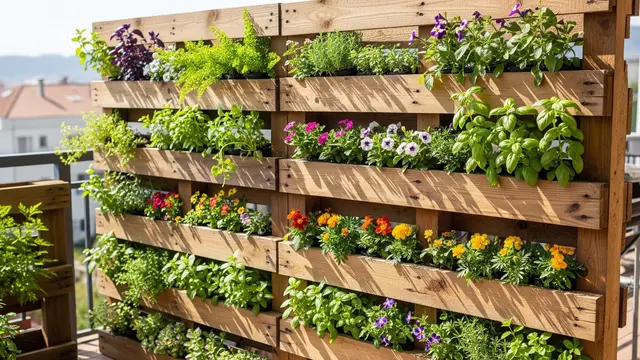 Kebun Vertikal dari Kayu Palet Bekas/Gemini AI
