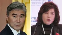 Duta Besar AS untuk Filipina Sung Kim dan Wakil Menteri Luar Negeri Korea Utara Choe Son-hui (YONHAP via KBS)