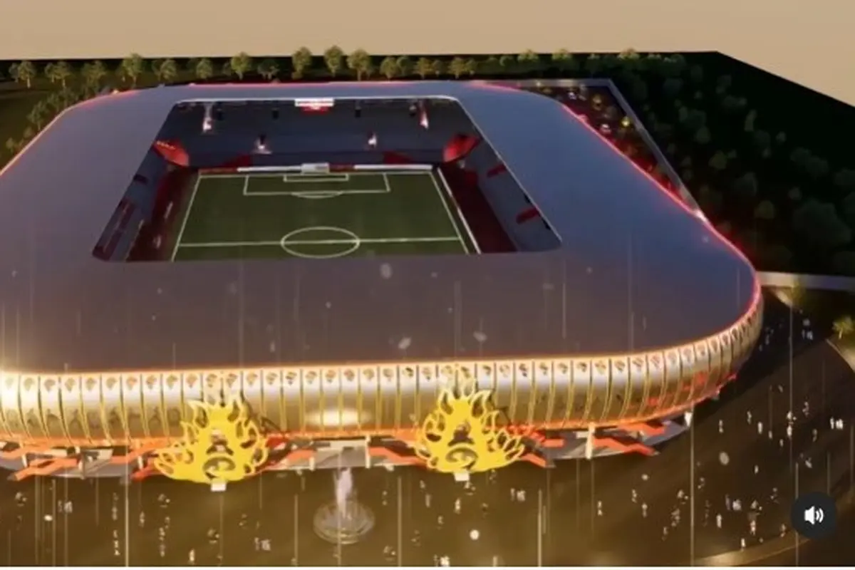 Rancangan stadion baru Kediri yang diberi nama Gelora Daha Jayati. (Istimewa)
