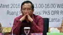 Guru Besar UII, Mahfud MD ketika menjadi pembicara dalam diskusi di F-PKS bertajuk "Perlukah Kita Mempunyai GBHN" di Kompleks Parlemen, Senayan, Jakarta, Kamis (3/3). (Liputan6.com/Johan Tallo)
