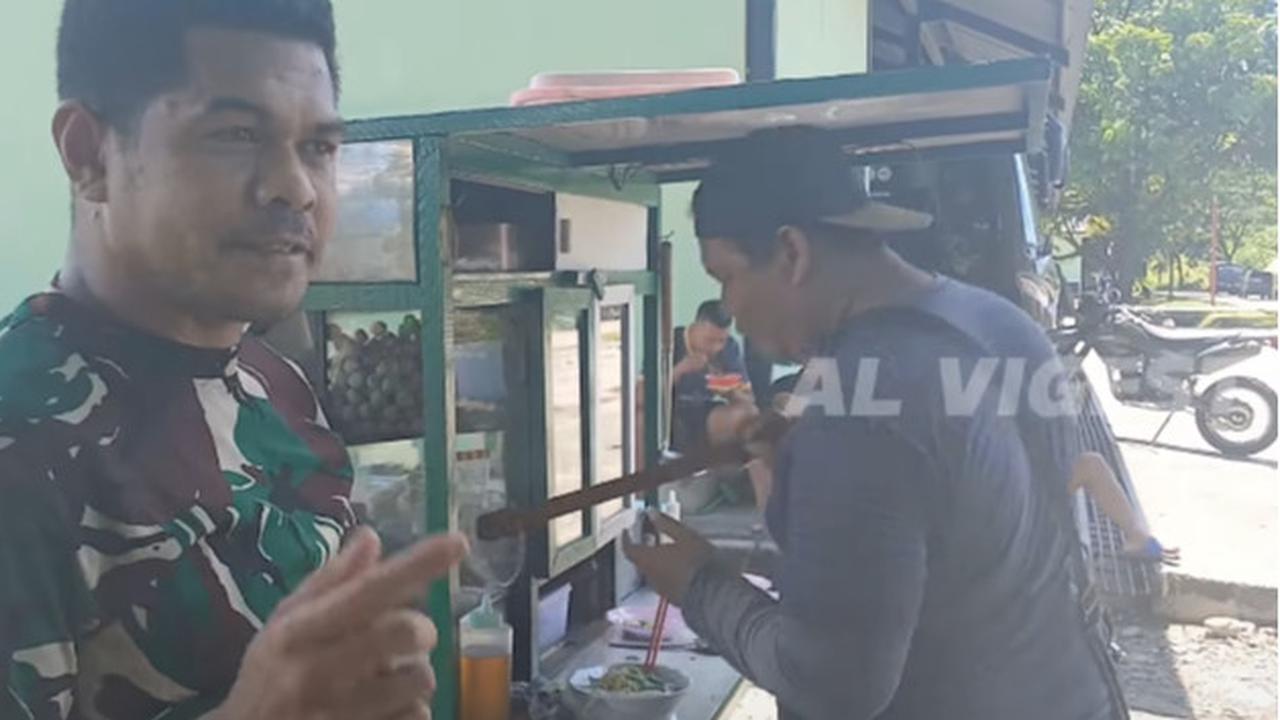 ⁠Tukang Bakso Masuk Markas TNI Dicurigai Intel Menyamar, Gara garanya Pakai Tas Selempang Kecil