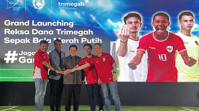 PT Trimegah Sekuritas Indonesia Tbk (TRIM) dan PT Trimegah Asset Management (Trimegah) bekerja sama dengan Yayasan Bakti Sepak Bola Indonesia meluncurkan produk Reksa Dana. (Foto: Liputan6.com/Pipit IR)