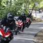 Peserta Honda Bikers Day (HBD) 2018 menuju Pangandaran. (AHM)