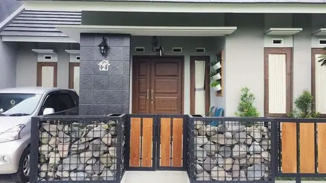 Desain Pagar Tembok Minimalis Ala Industrial