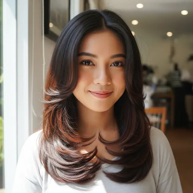 9 Model Rambut Panjang Layer ala Korea