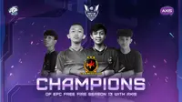 Tim MK EX Excellent, juara EVOS Fams Cup Free Fire Season 13. (Istimewa)