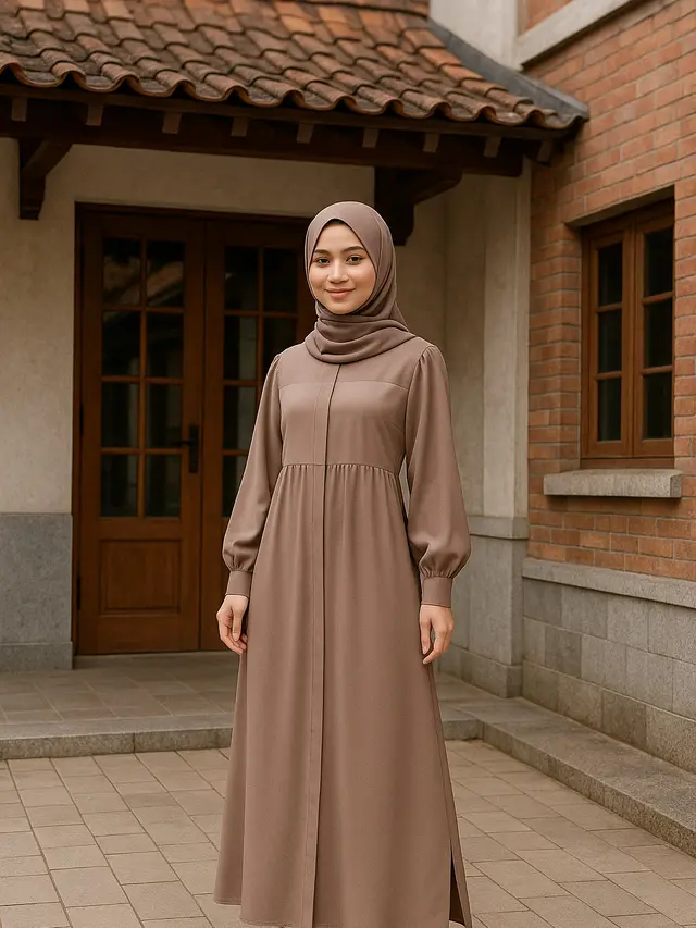 Model Gamis Kekinian untuk Wanita Tinggi 150an