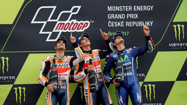 MotoGP Republik Ceska, Marc Marquez, Dani Pedrosa, Maverick Vinales 