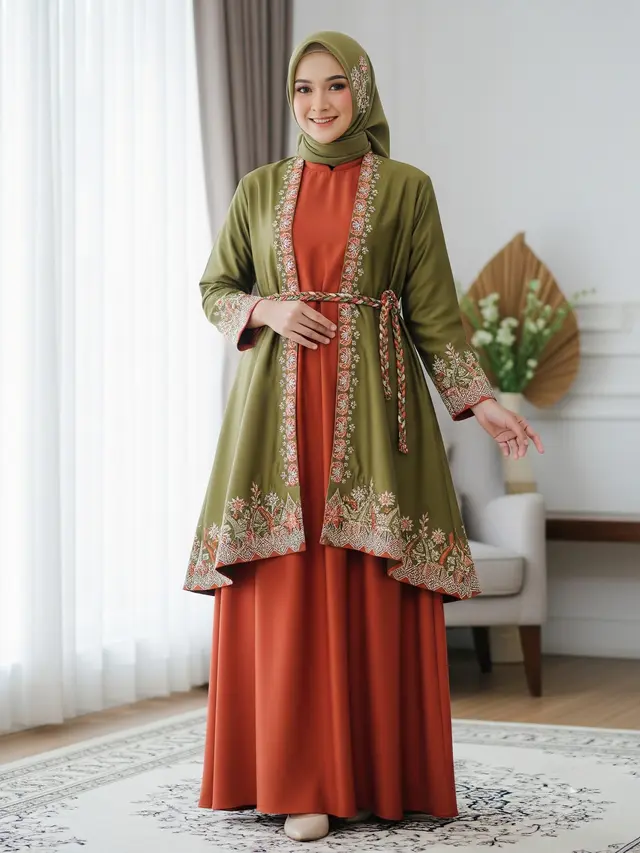 Model Gamis Outer Set 2-in-1 untuk Lebaran 2026