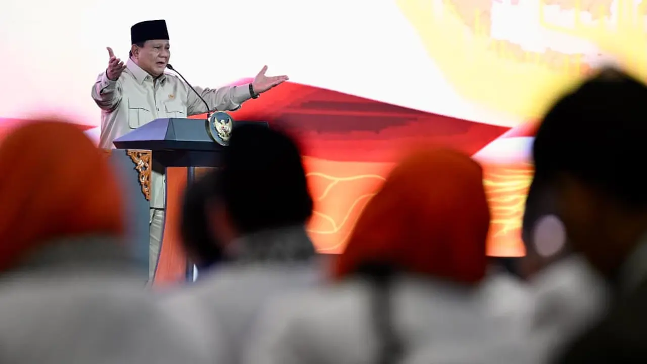 Presiden Prabowo Subianto menghadiri Munas VI PKS, Jakarta pada Senin (29/9/2025).