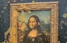 FOTO: Penampakan Lukisan Mona Lisa Dilempari Sup oleh Aktivis Perubahan Iklim