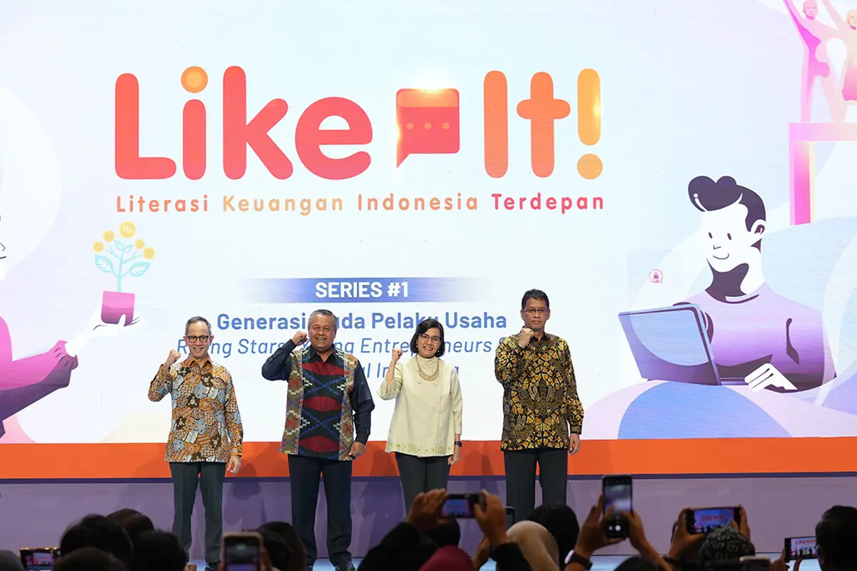 Kemenkeu, BI, OJK, dan LPS kembali menyelenggarakan Literasi Keuangan Indonesia Terdepan (Like It) pada 14 Agustus 2023. Tahun ini, Like It didedikasikan untuk generasi muda pelaku usaha yang telah berkontribusi nyata dalam ekonomi domestik. (Dok BI)