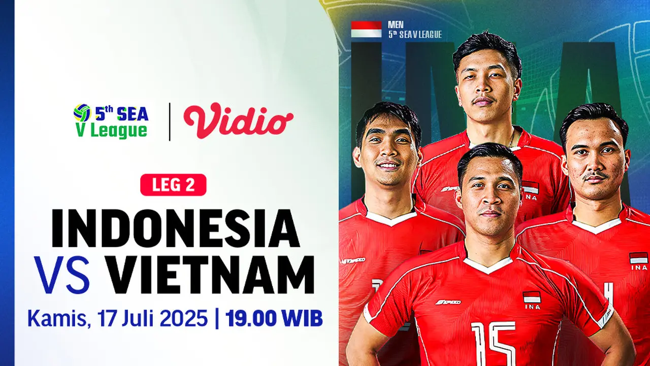 Nonton Indonesia vs Vietnam - SEA V League 2025 Lewat Streaming di Vidio