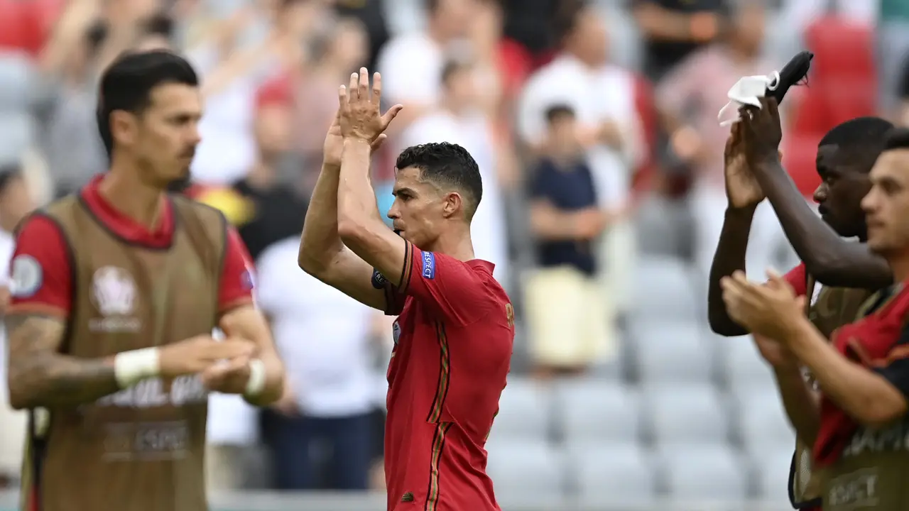 Ekspresi Ronaldo Usai Dibantai Jerman