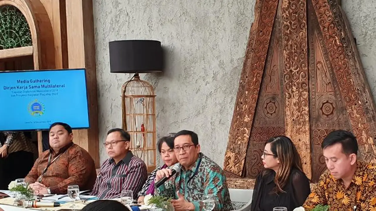 Media Gathering Dirjen Kerjasama Multilateral diadakan oleh Kementerian Luar Negeri di Jakarta, 16 Desember 2019.