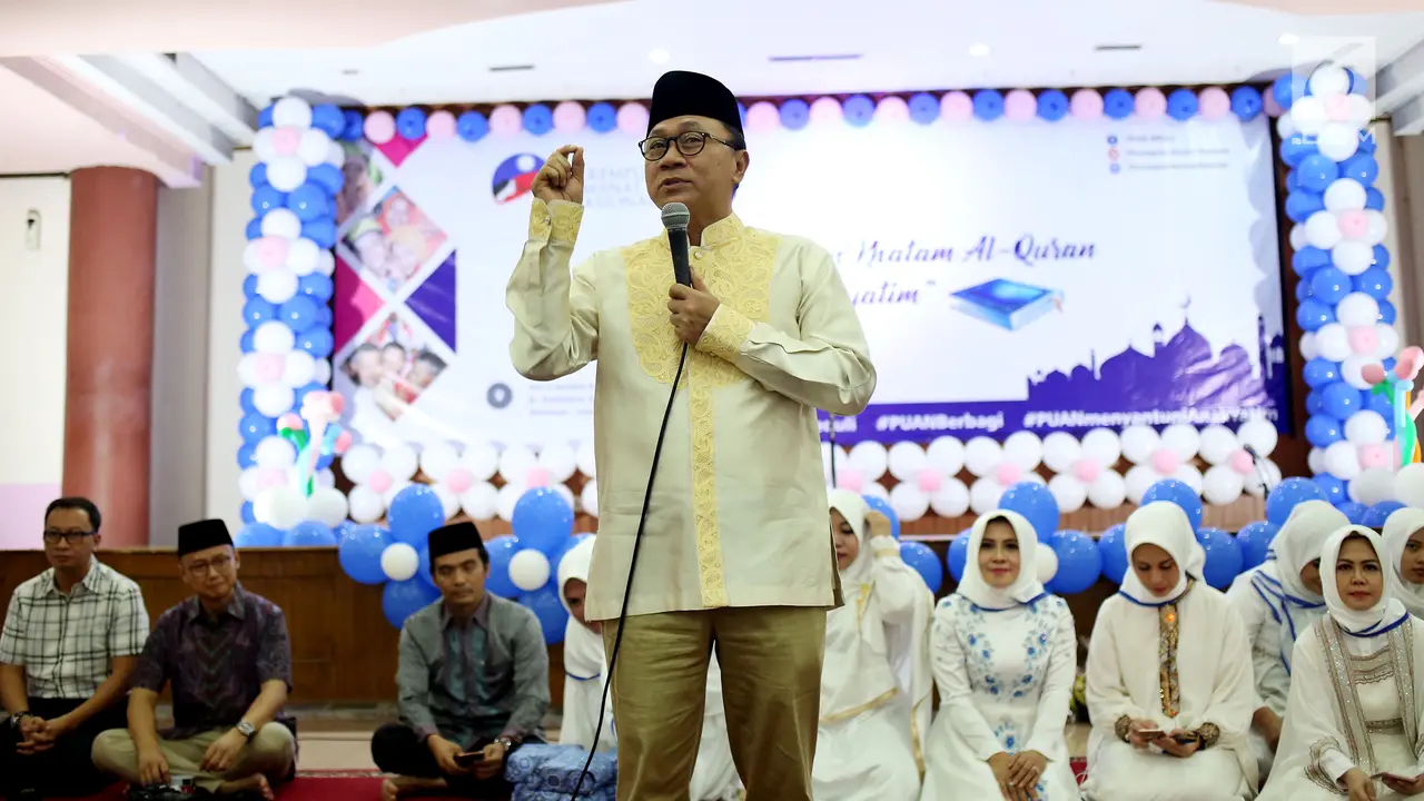 Ketua MPR Menghadiri Tadarus dan Khatam Al Quran Anak Yatim
