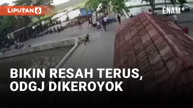 Detik-detik ODGJ Dikeroyok Warga