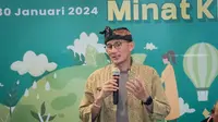 Menparekraf Sandiaga Salahuddin Uno dalam Diskusi Asik Bareng Menparekraf mengenai Event dan Produk Wisata Minat Khusus Bali di Wanaku Seafood &amp; Chinese Restaurant, Badung, Selasa (30/1/2024). (dok. Biro Komunikasi Publik Kemenparekraf)