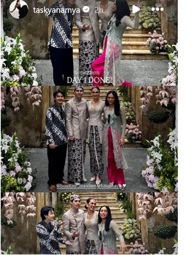 7 Potret Artis di Siraman Luna Maya dan Maxime Bouttier, 'Geng Menteri Ceria' Kompak