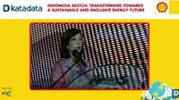 Presiden Direktur dan Country Chair Shell Indonesia, Ingrid Siburian, dalam acara peluncuran Scenarios Sketch Indonesia berjudul "Transisi Menuju Masa Depan Energi yang Berkesinambungan dan Inklusif" di Jakarta, Kamis (29/9/2022).