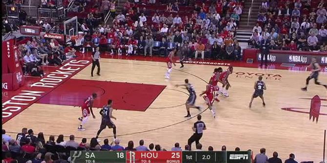VIDEO : Cuplikan Pertandingan NBA, Rockets 109 vs Spurs 93