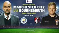 Banner prediksi Manchester City vs Bournemouth di Liga Inggris. (Triyasni)